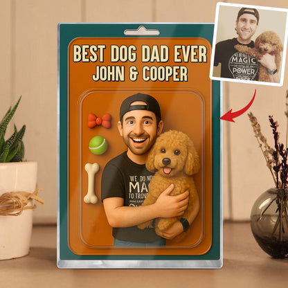 Custom Dog Dad Acrylic Block, Dog Dad Gifts, Cat Dad Acrylic Plaque, Personalized Figure From Photo, Pet Dad Gift, Dog Dad Father's Day Gift