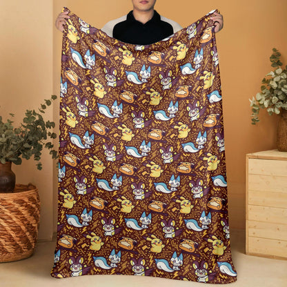 Pikachu Fleece Blanket Home Decor Pachirisu Blanket Throw Blanket Cute Baby Blanket Pikachu Blanket Gifts