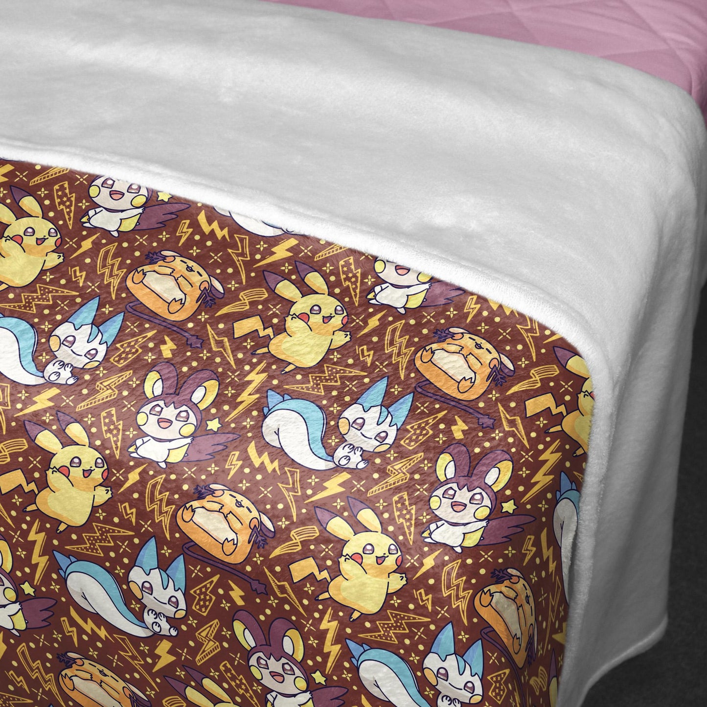 Pikachu Fleece Blanket Home Decor Pachirisu Blanket Throw Blanket Cute Baby Blanket Pikachu Blanket Gifts