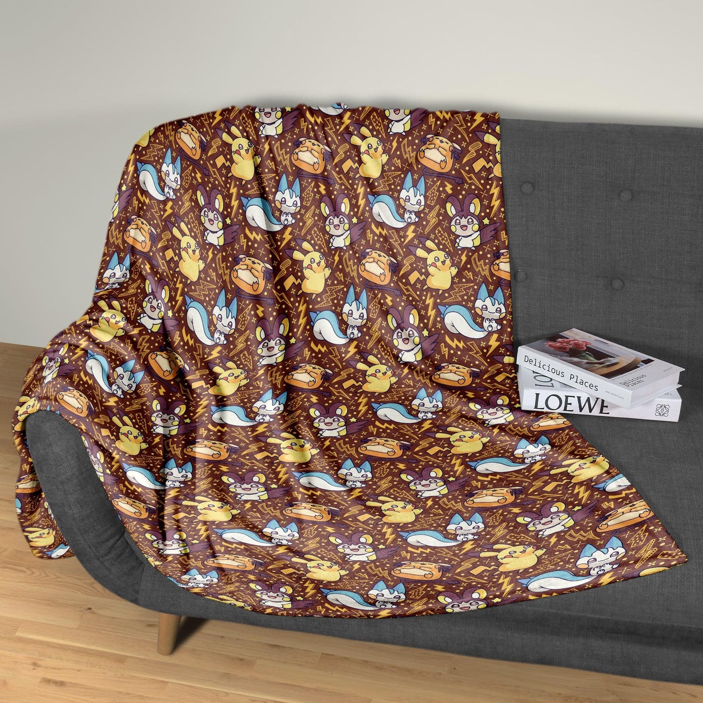 Pikachu Fleece Blanket Home Decor Pachirisu Blanket Throw Blanket Cute Baby Blanket Pikachu Blanket Gifts