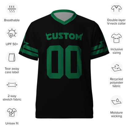 Custom Concert Outfit Black or Green Jersey with Horns, Unisex Album Inspired Jersey