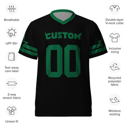 Custom Concert Outfit Black or Green Jersey with Horns, Unisex Album Inspired Jersey