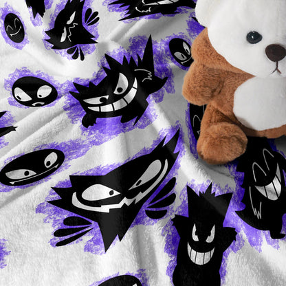 Gengar Fleece Blanket Home Decor Throw Blanket Cute Baby Blanket Gengar Blanket Gifts