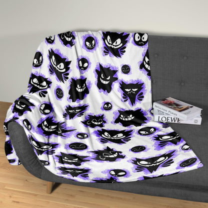 Gengar Fleece Blanket Home Decor Throw Blanket Cute Baby Blanket Gengar Blanket Gifts