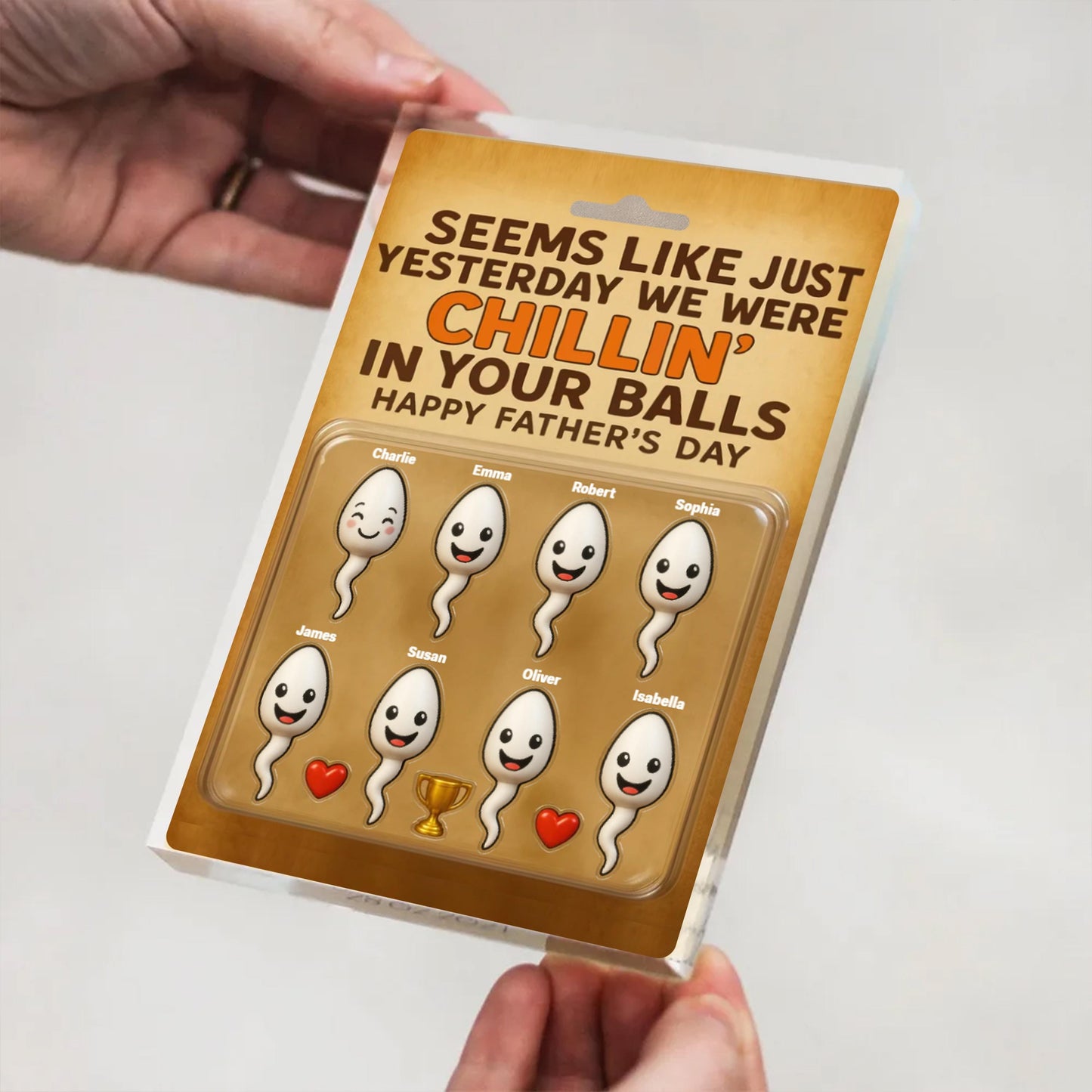 Custom Dad Acrylic Plaque Block, Customer Figure Personalized Acrylic Block Plaque, Father's Day Gift for Dad, Gift for Husband, Father, Dad