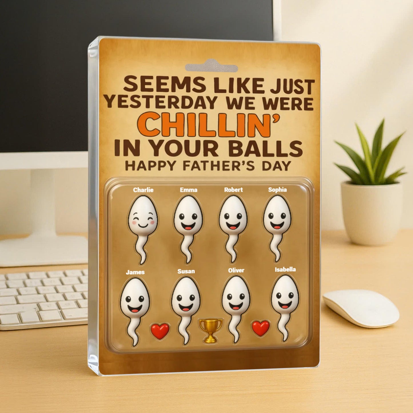 Custom Dad Acrylic Plaque Block, Customer Figure Personalized Acrylic Block Plaque, Father's Day Gift for Dad, Gift for Husband, Father, Dad