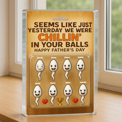 Custom Dad Acrylic Plaque Block, Customer Figure Personalized Acrylic Block Plaque, Father's Day Gift for Dad, Gift for Husband, Father, Dad