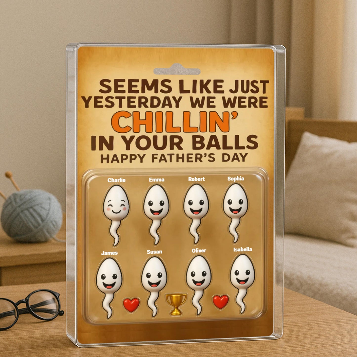 Custom Dad Acrylic Plaque Block, Customer Figure Personalized Acrylic Block Plaque, Father's Day Gift for Dad, Gift for Husband, Father, Dad