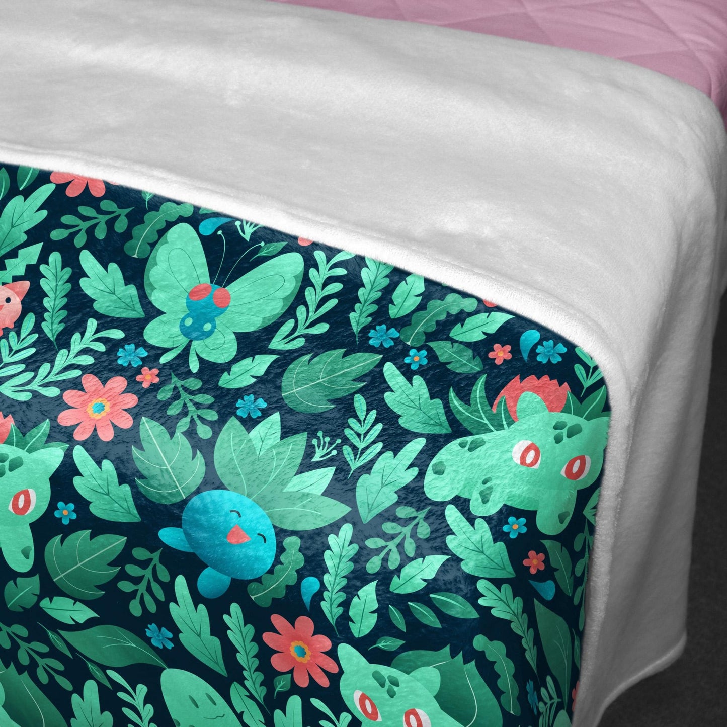 Bulbasaur Fleece Blanket Home Decor Oddish Blanket Throw Blanket Cute Baby Blanket Bulbasaur Blanket Gifts