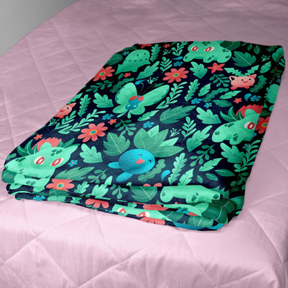 Bulbasaur Fleece Blanket Home Decor Oddish Blanket Throw Blanket Cute Baby Blanket Bulbasaur Blanket Gifts