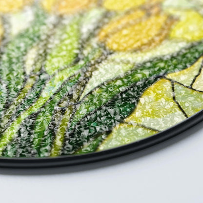 Yellow Tulip Bloom Stained Glass Window Decor Garden Sun Catcher Gift for Mom