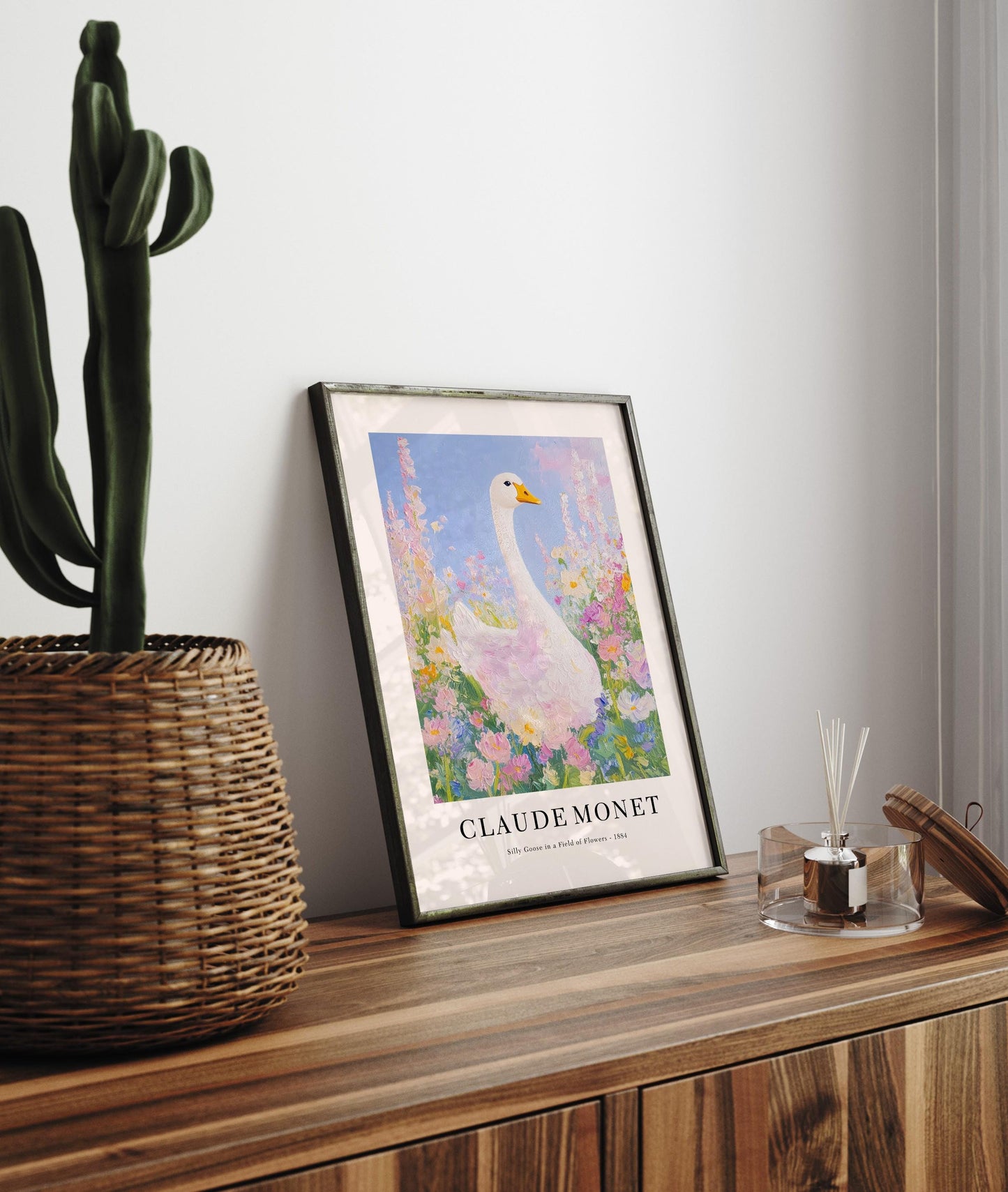 Silly Goose Art Print: Monet Style French Wall Decor