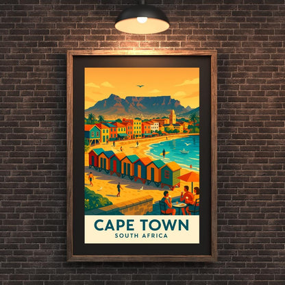 Cape Town Poster, South Africa Wall Art, Cape Town Wall Art, Cape Town Travel Poster, Birthday Present, Wedding Gift Print, Travel Decor