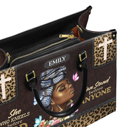 African American Faith Leather Bag, Personalized God-Inspired Handbag, Custom Christian Gift for Women of Color