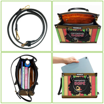 Empowering African American Leather Handbag | Custom Inspirational Purse | Personalized Christian Bag for Women