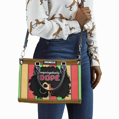 Empowering African American Leather Handbag | Custom Inspirational Purse | Personalized Christian Bag for Women
