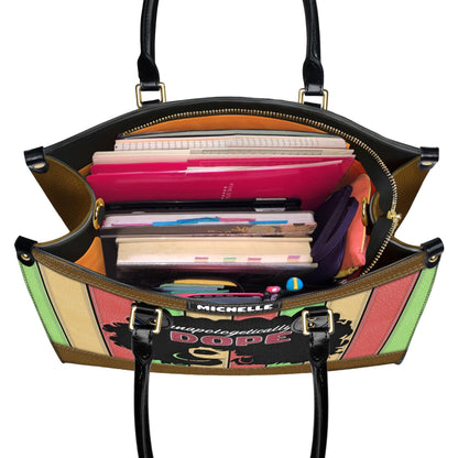 Empowering African American Leather Handbag | Custom Inspirational Purse | Personalized Christian Bag for Women