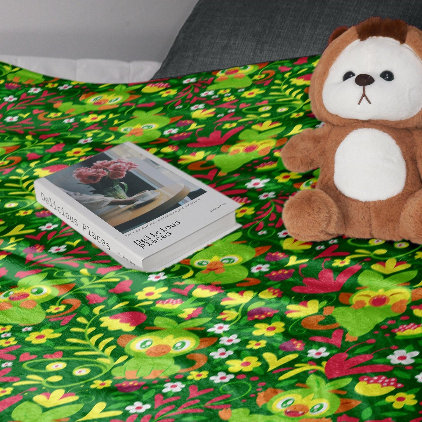 Grookey Fleece Blanket Home Decor Throw Blanket Cute Baby Blanket Grookey Blanket Gifts