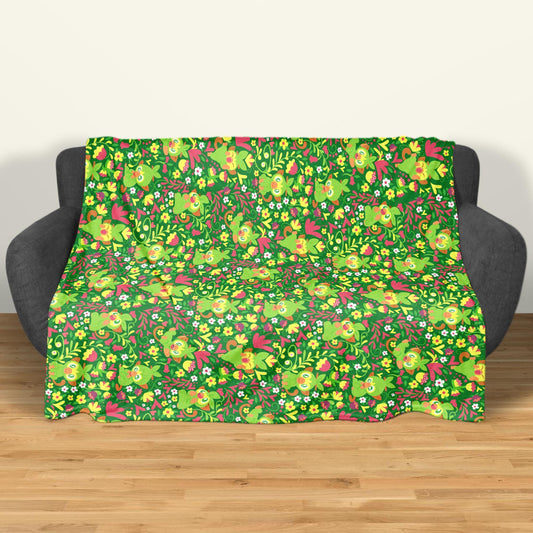 Grookey Fleece Blanket Home Decor Throw Blanket Cute Baby Blanket Grookey Blanket Gifts