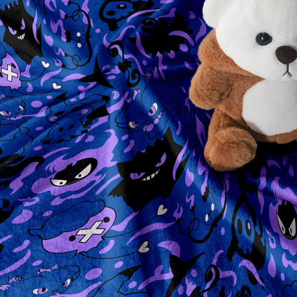 Gengar Fleece Blanket Home Decor Throw Blanket Bedroom Decor Baby Blanket Cute Gengar Blanket Gifts