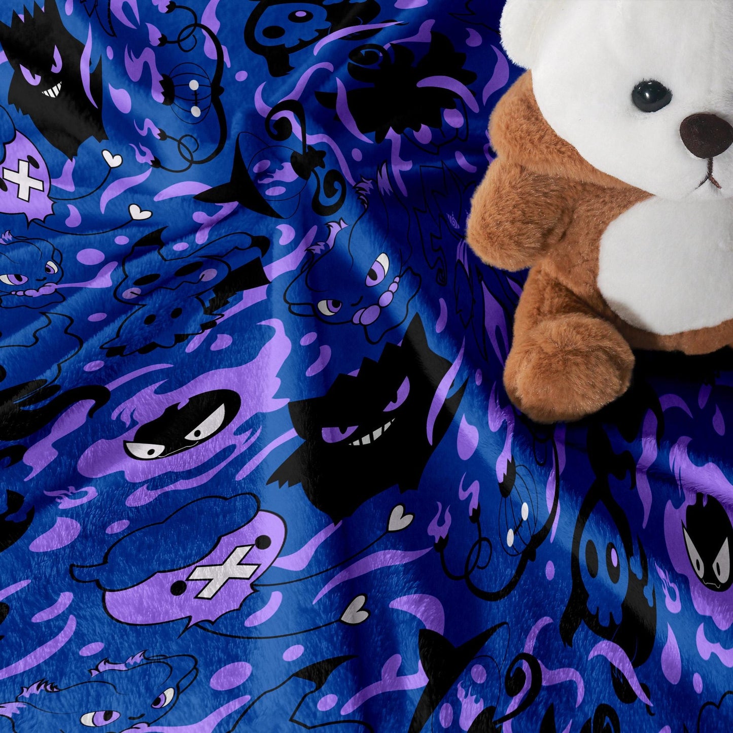 Gengar Fleece Blanket Home Decor Throw Blanket Bedroom Decor Baby Blanket Cute Gengar Blanket Gifts