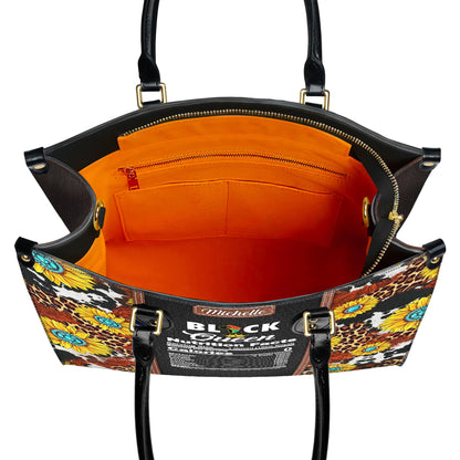 Personalized African American Faith Leather Handbag | Custom Inspirational Purse | Empowering Christian Bag for Women