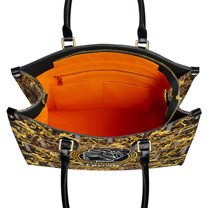 African American Empowerment Leather Handbag Personalized | Custom Inspirational Purse for Strong Women