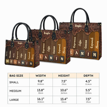 African American Custom Leather Handbag | Inspirational Black Queen Purse | Personalized Empowerment Bag for Women