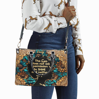 Sunshine Statement Handbag for Women | Inspirational Quote Handbag with Custom Name Option