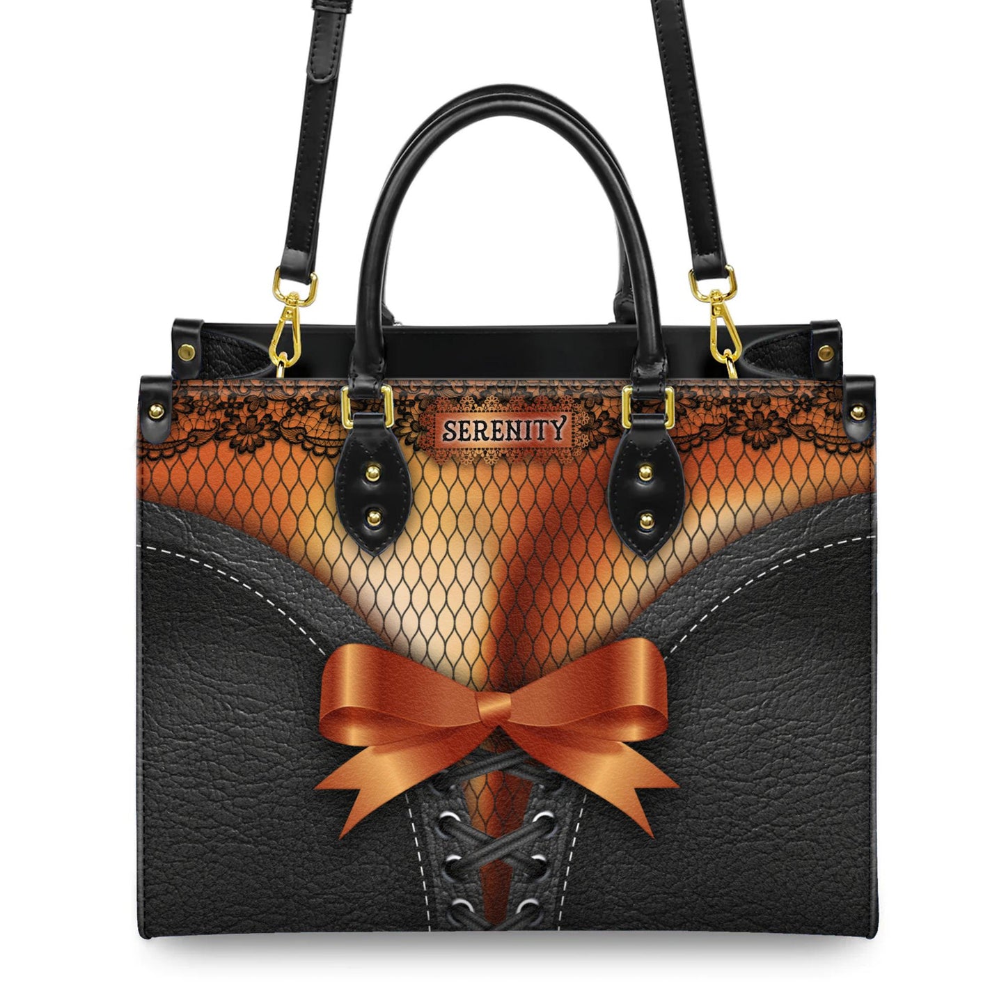 Personalized Handbag for Black Women, Custom Name Corset Tote, Melanin Queen Statement Purse, African American Gift, Edgy Style Bag