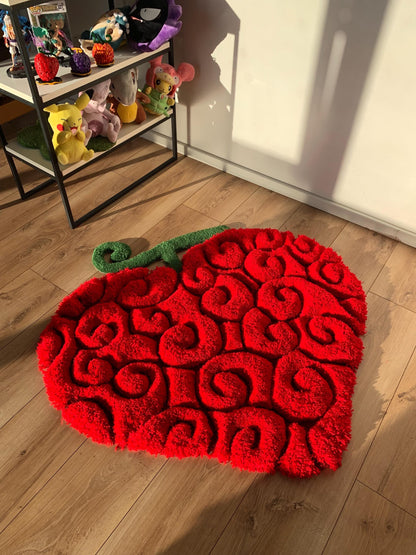 Devil Fruit fluffy 3d tufted rug, Ope Ope rug, anime gift, one piece rug