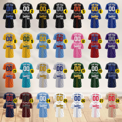 Custom Baseball Jersey Personalized Embroidered Name Number Game Day Outfit Team Uniform Christmas Jerseys Gifts for Men Women Kids Fans