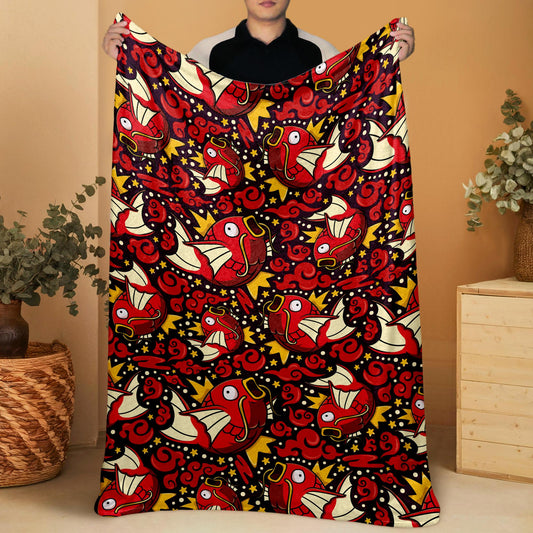 Magikarp Fleece Blanket Home Decor Throw Blanket Cute Baby Blanket Magikarp Blanket Gifts