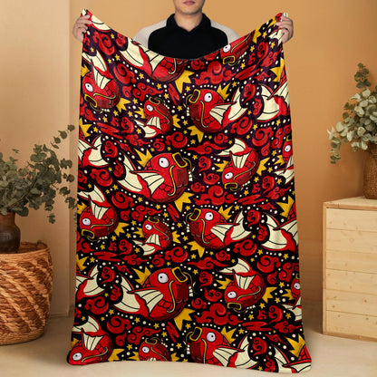 Magikarp Fleece Blanket Home Decor Throw Blanket Cute Baby Blanket Magikarp Blanket Gifts