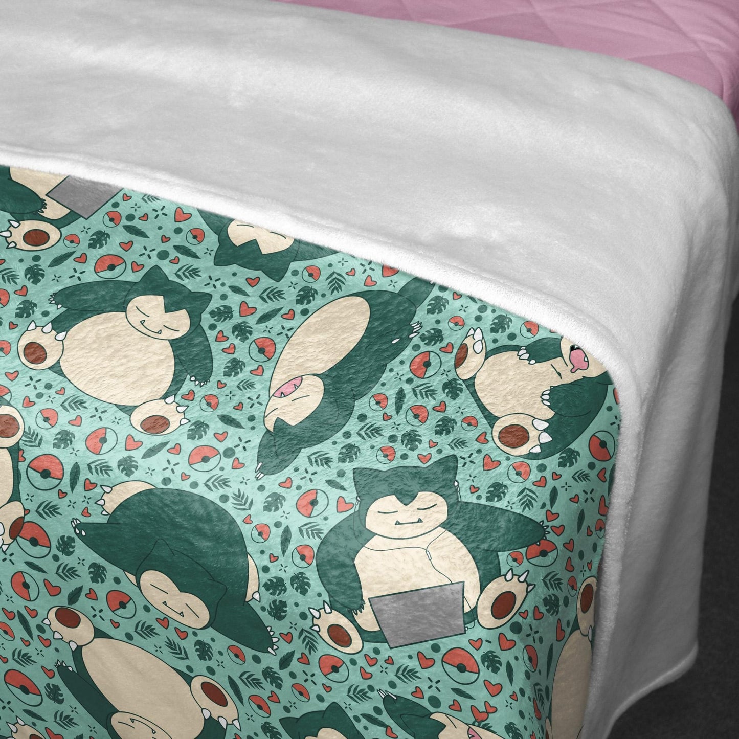 Snorlax Fleece Blanket Home Decor Throw Blanket Bedroom Decor Baby Blanket Sleep Snorlax Blanket Gifts