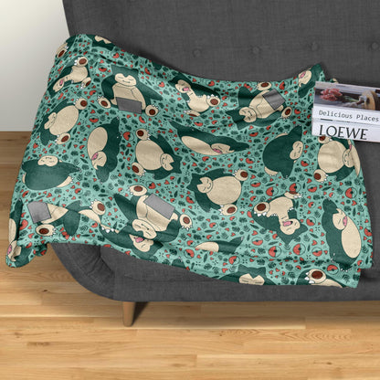 Snorlax Fleece Blanket Home Decor Throw Blanket Bedroom Decor Baby Blanket Sleep Snorlax Blanket Gifts