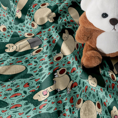 Snorlax Fleece Blanket Home Decor Throw Blanket Bedroom Decor Baby Blanket Sleep Snorlax Blanket Gifts