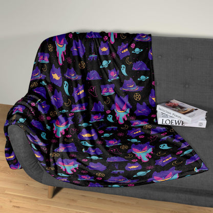 Gengar Fleece Blanket Home Decor Throw Blanket Bedroom Decor Baby Blanket Graffiti Gengar Blanket Gifts