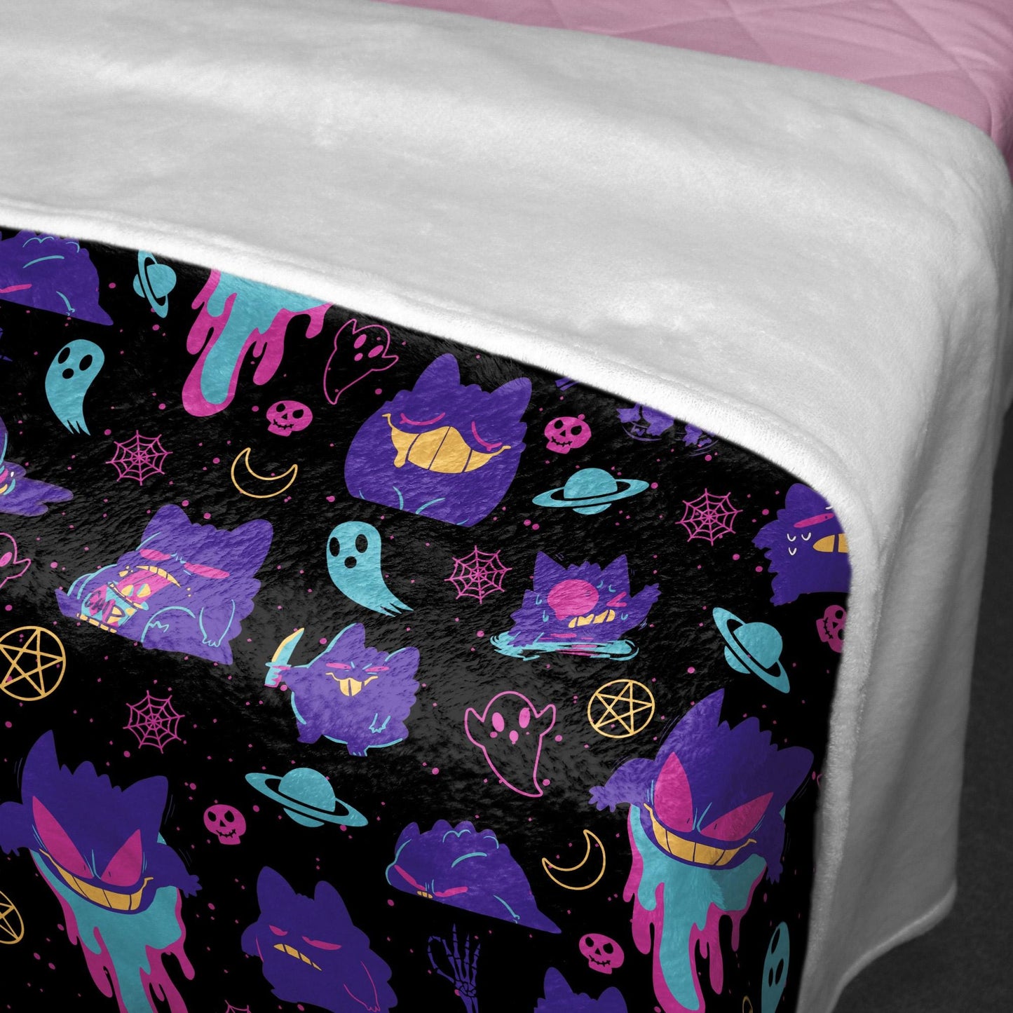 Gengar Fleece Blanket Home Decor Throw Blanket Bedroom Decor Baby Blanket Graffiti Gengar Blanket Gifts