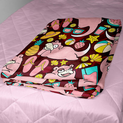 Slowpoke Fleece Blanket Home Decor Throw Blanket Cute Baby Blanket Cotton Blanket Slowpoke Blanket Gifts