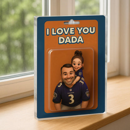 Personalized Picture Father's Day Gift For Dad, Custom Photo Dad And Kids Action Figure Acrylic Block, Best Dad Ever, Father's Day 2025