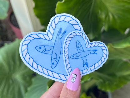 Fish Frame Waterproof Sticker, Mental Health Stickers, Handdrawn Art, Bestfriend Gifts, Positivity, Summer, Ocean Child, Beach, Fishing