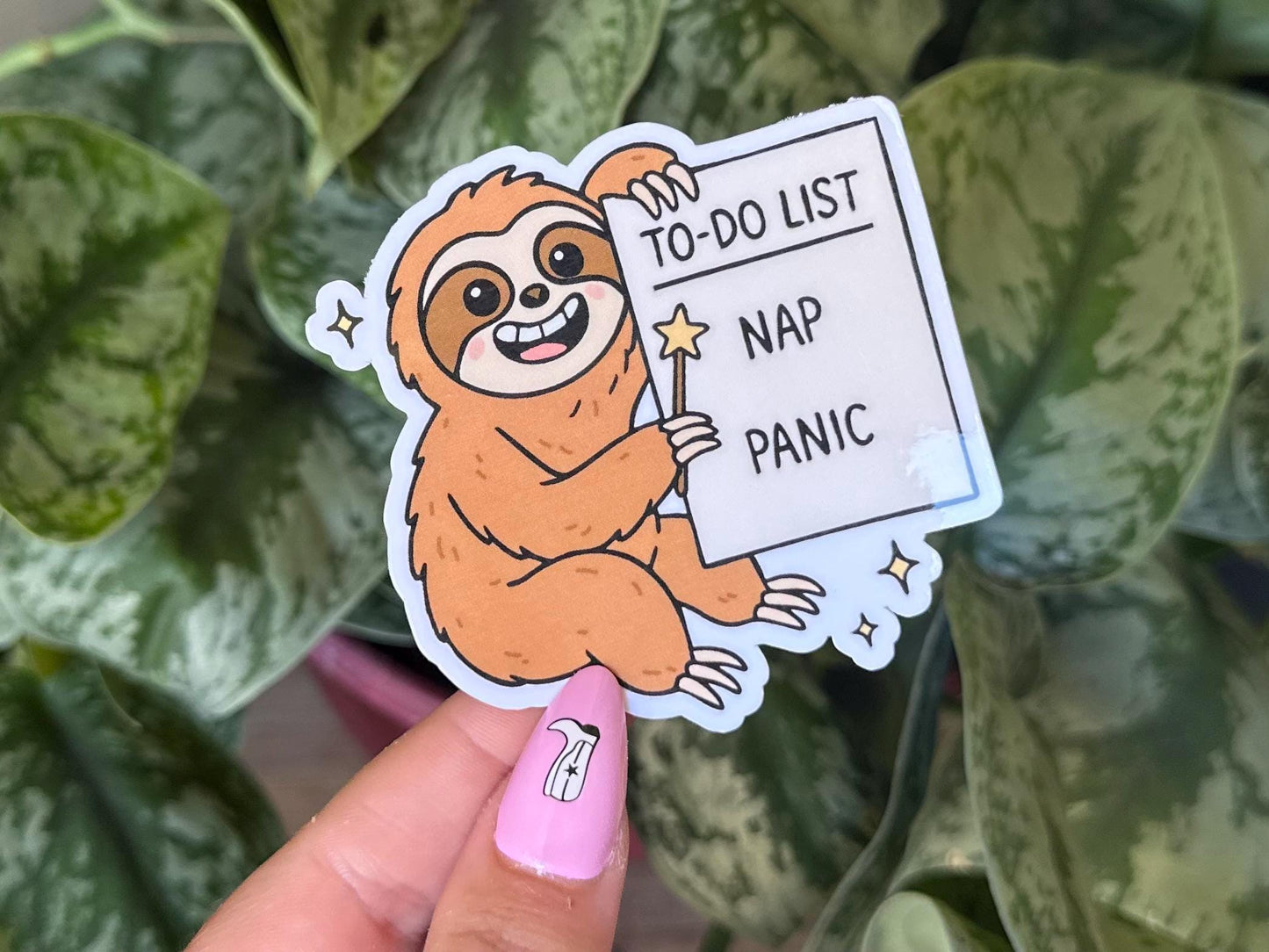 To Do List Nap or Panic Waterproof Sticker, Mental Health Stickers, Handdrawn Art, Bestfriend Gifts, Positivity, Anxiety, Funny