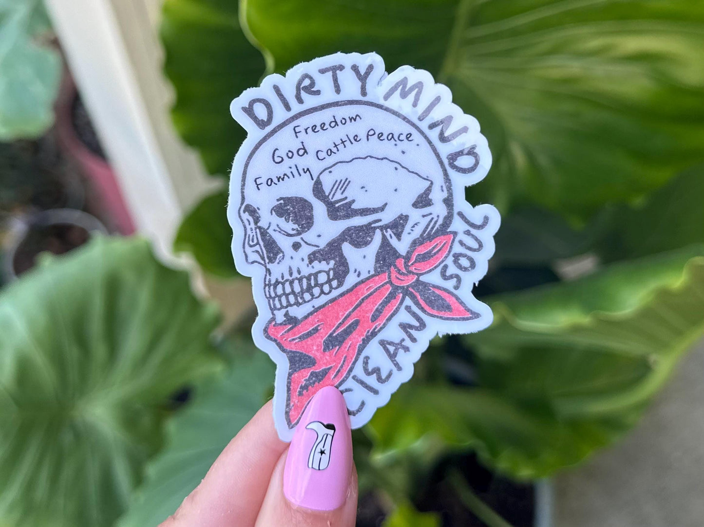 Dirty Mind Clean Soul Waterproof Sticker, Mental Health Stickers, Handdrawn Art, Bestfriend Gifts, Positivity, Funny