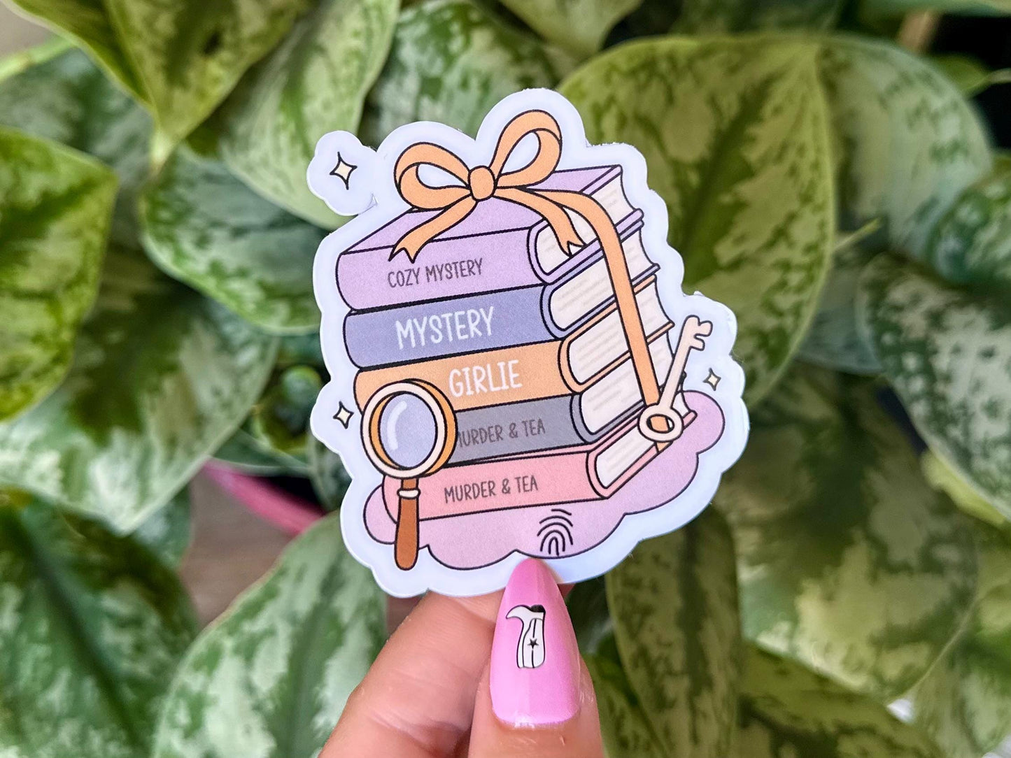 Mystery Girlie Waterproof Sticker, Book Sticker, Gifts for Readers, Book Gifts, Reading Sticker for Mug