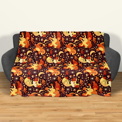 Charmander Fleece Blanket Home Decor Fire Fennekin Blanket Throw Blanket Cute Baby Blanket Charmander Blanket Gifts