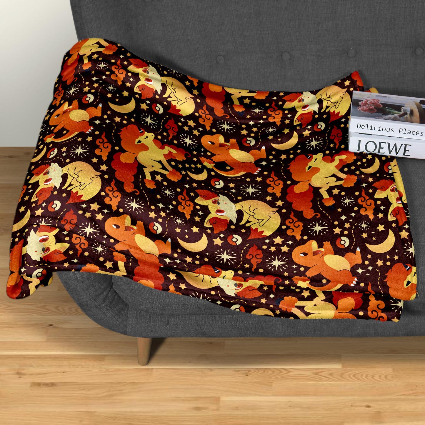 Charmander Fleece Blanket Home Decor Fire Fennekin Blanket Throw Blanket Cute Baby Blanket Charmander Blanket Gifts