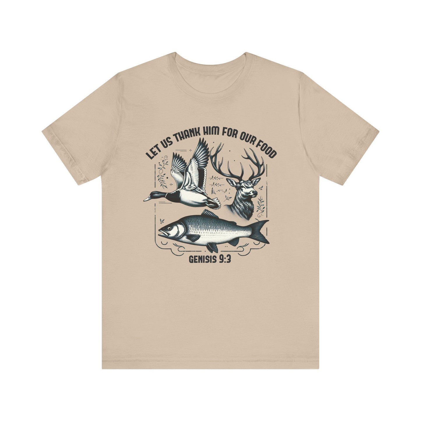 Thankful Hunter T-Shirt: Unisex Short Sleeve Tee