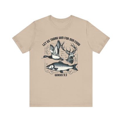 Thankful Hunter T-Shirt: Unisex Short Sleeve Tee