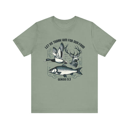 Thankful Hunter T-Shirt: Unisex Short Sleeve Tee